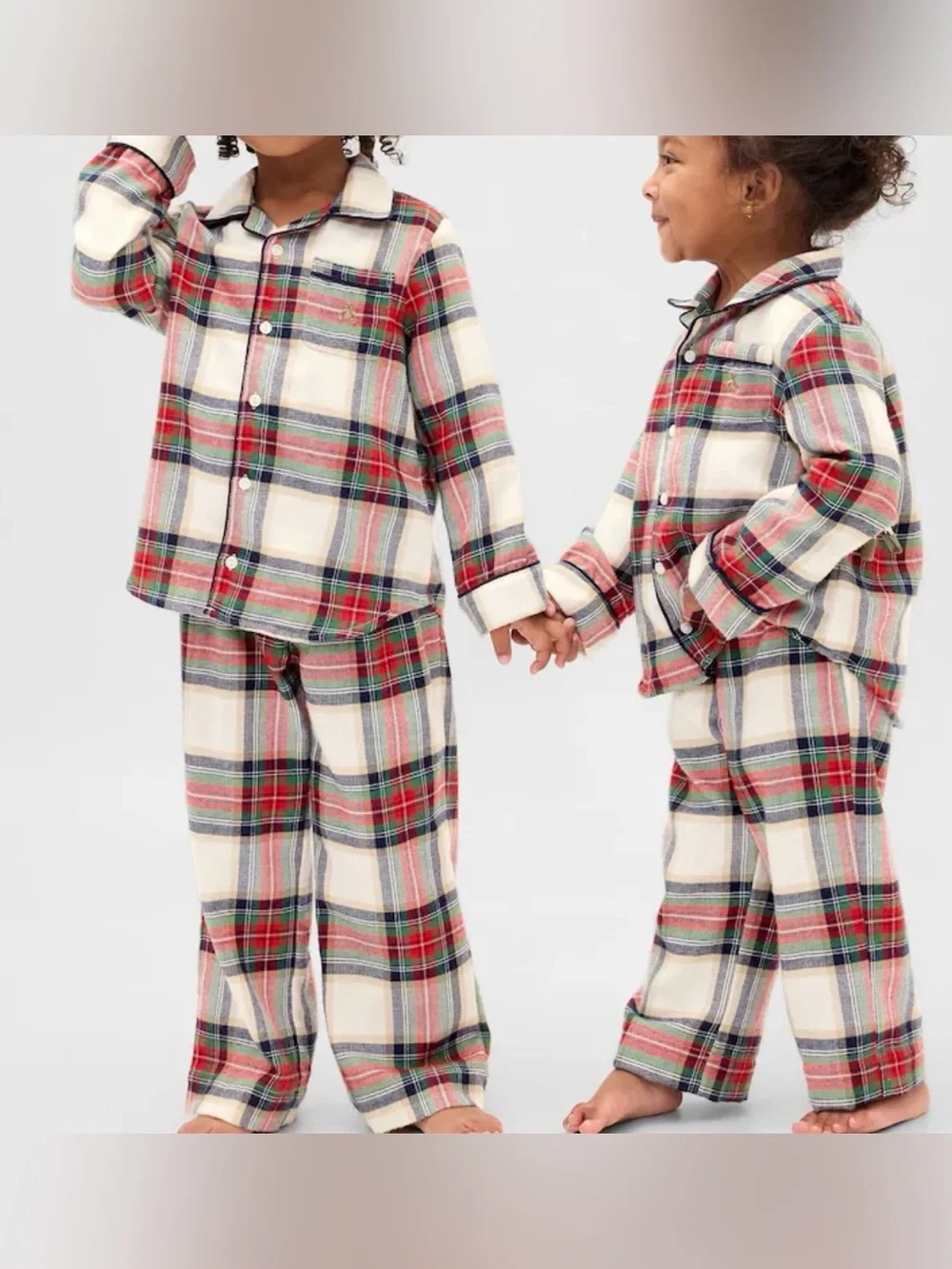 Gap Red Check Christmas Panamas Beige Size 10 NWT IN PACKAGE